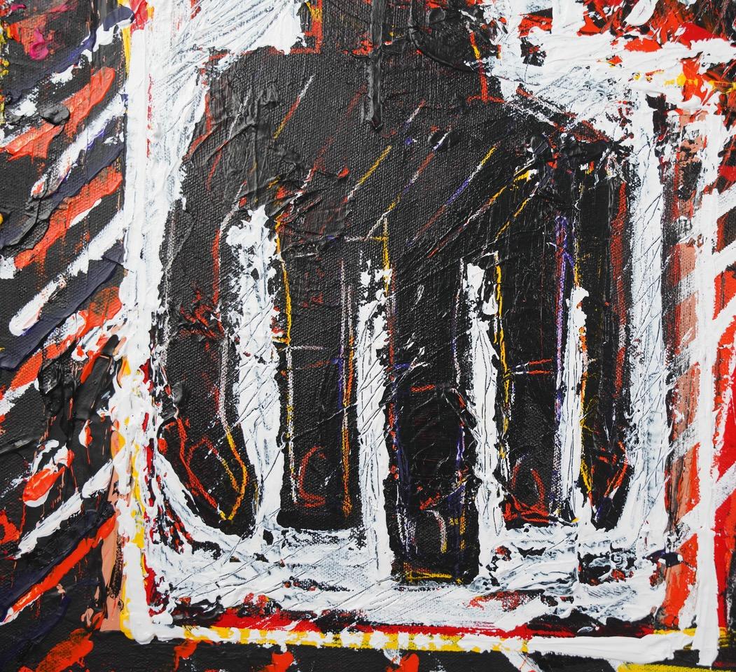 Éxtasis:  Pintura al óleo neoexpresionista contemporánea - Abstract Painting Negro de Sax Berlin