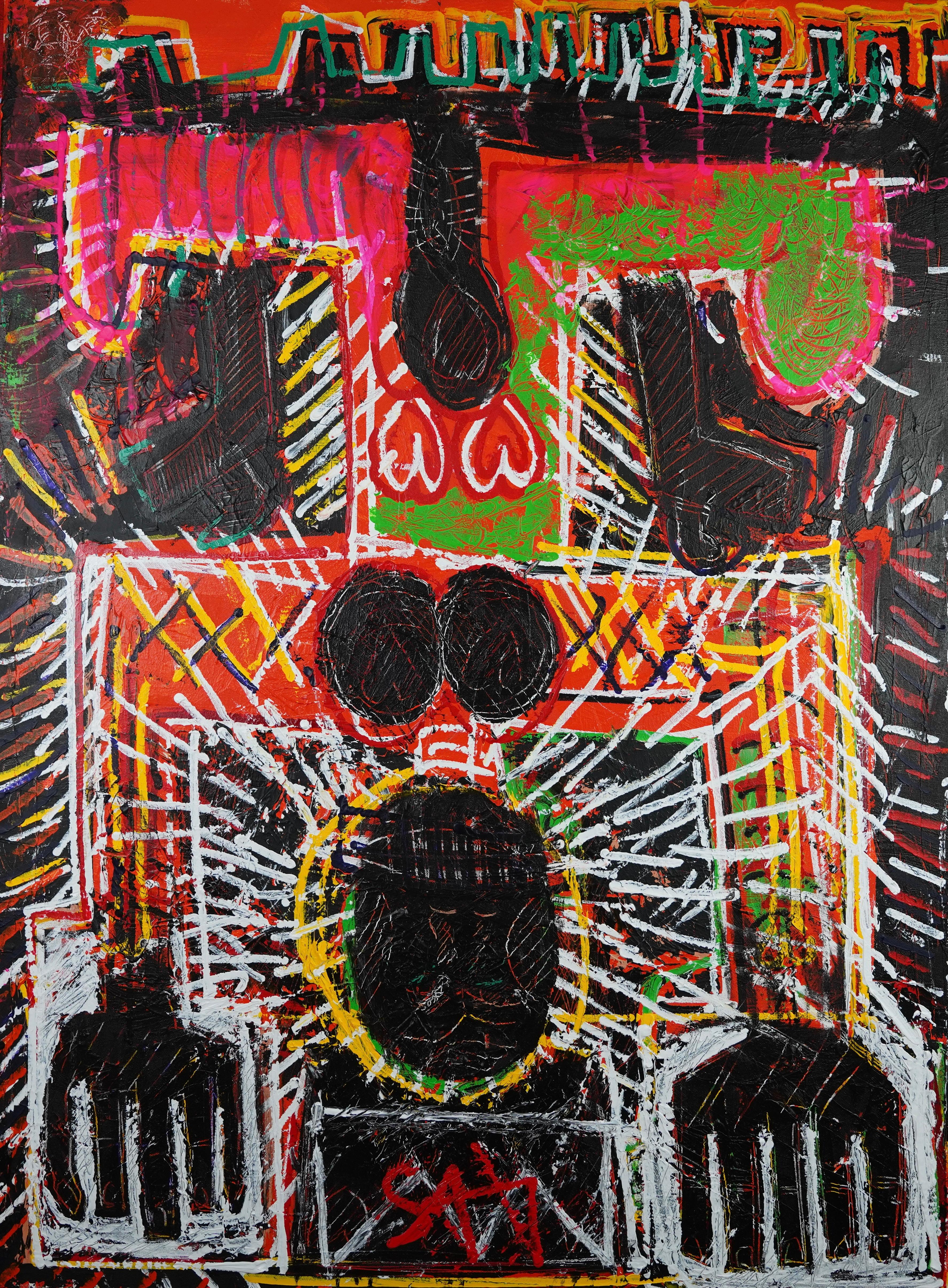 Abstract Painting de Sax Berlin - Éxtasis:  Pintura al óleo neoexpresionista contemporánea