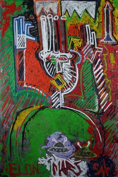 Elon Musk - Perpetuation of the Species: Contemporary Neo Expressionist Painting