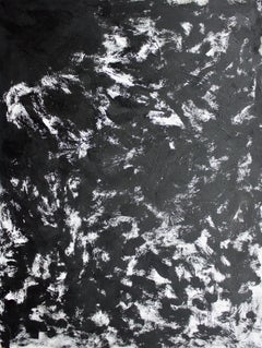 "Grand Expression" Large Black & White Abstract Painting by Sax Berlin