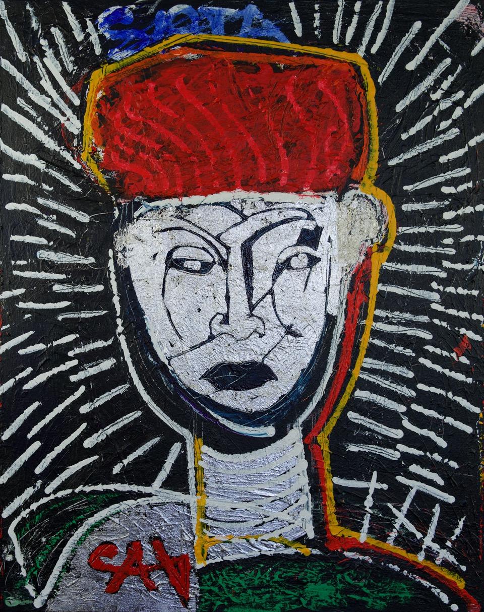 Guardian Angel. 21st Century Sista.  Contemporary Figurative Painting