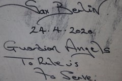 Guardian Angels Die Regel ist es, zu dienen. Zeitgenössisches figuratives Ölgemälde