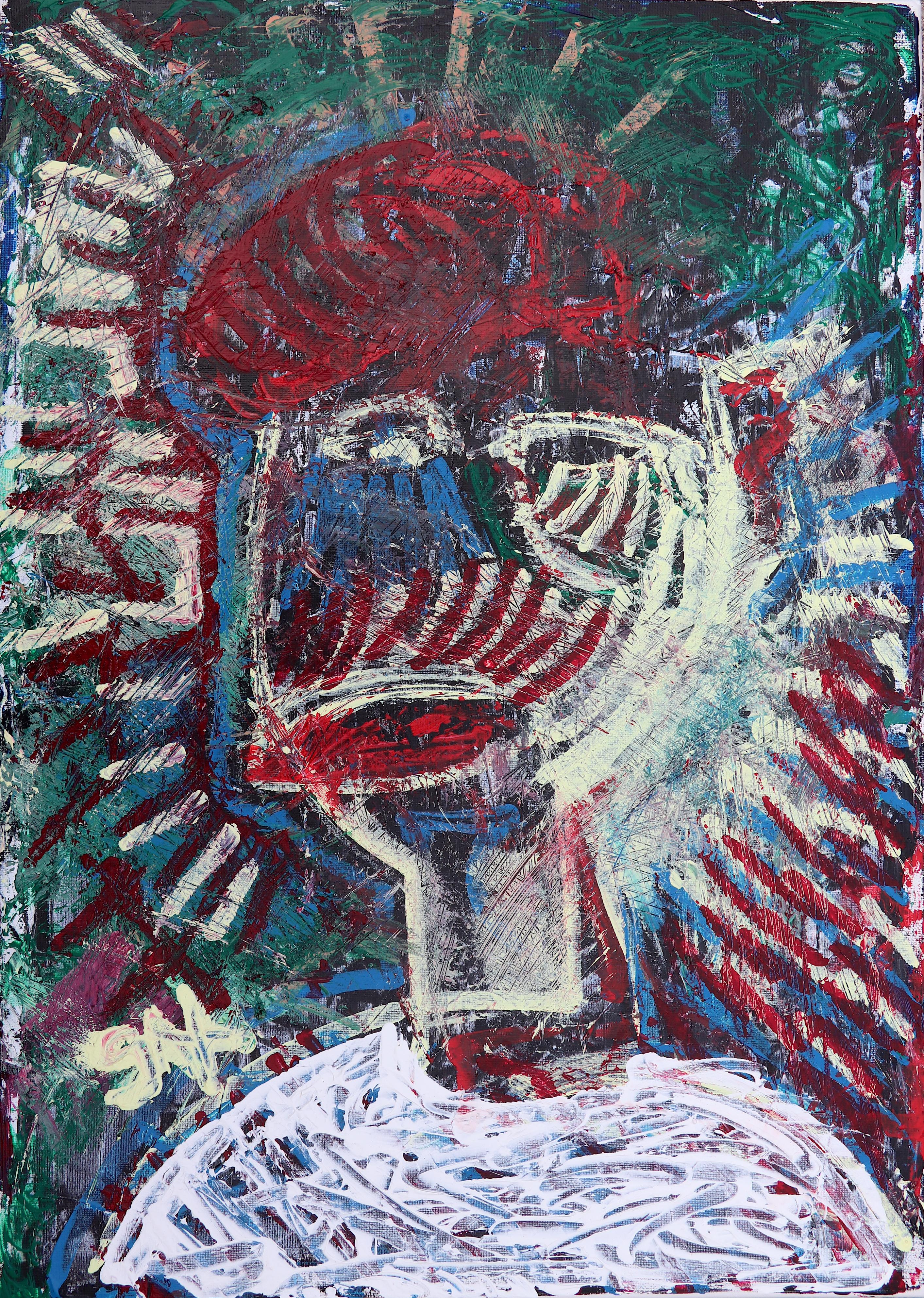 "Guardian Bro": Contemporary Neo Expressionist Painting