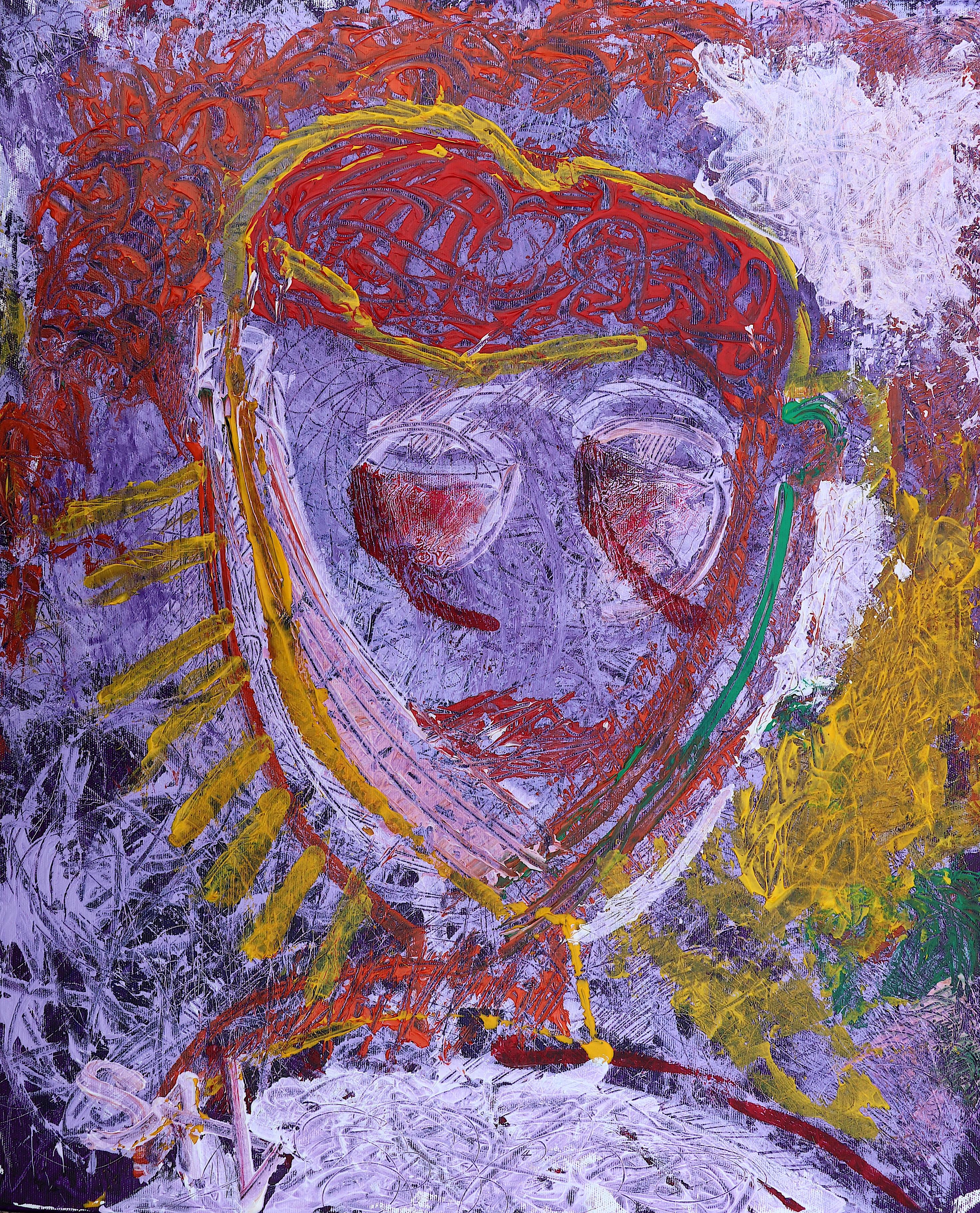 Figurative Painting de Sax Berlin - Guardiana Sista. Pintura acrílica neoexpresionista