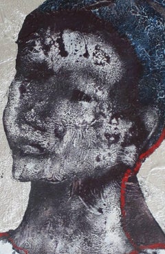 Dans The Pierrots Tent. Peinture figurative contemporaine en techniques mixtes