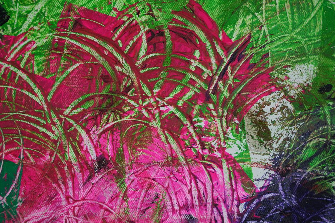 Jardin: dopo Monet.  Pittura ad olio astratta contemporanea 2