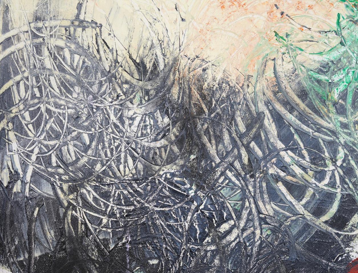 Jardin: dopo Monet.  Pittura ad olio astratta contemporanea in vendita 4