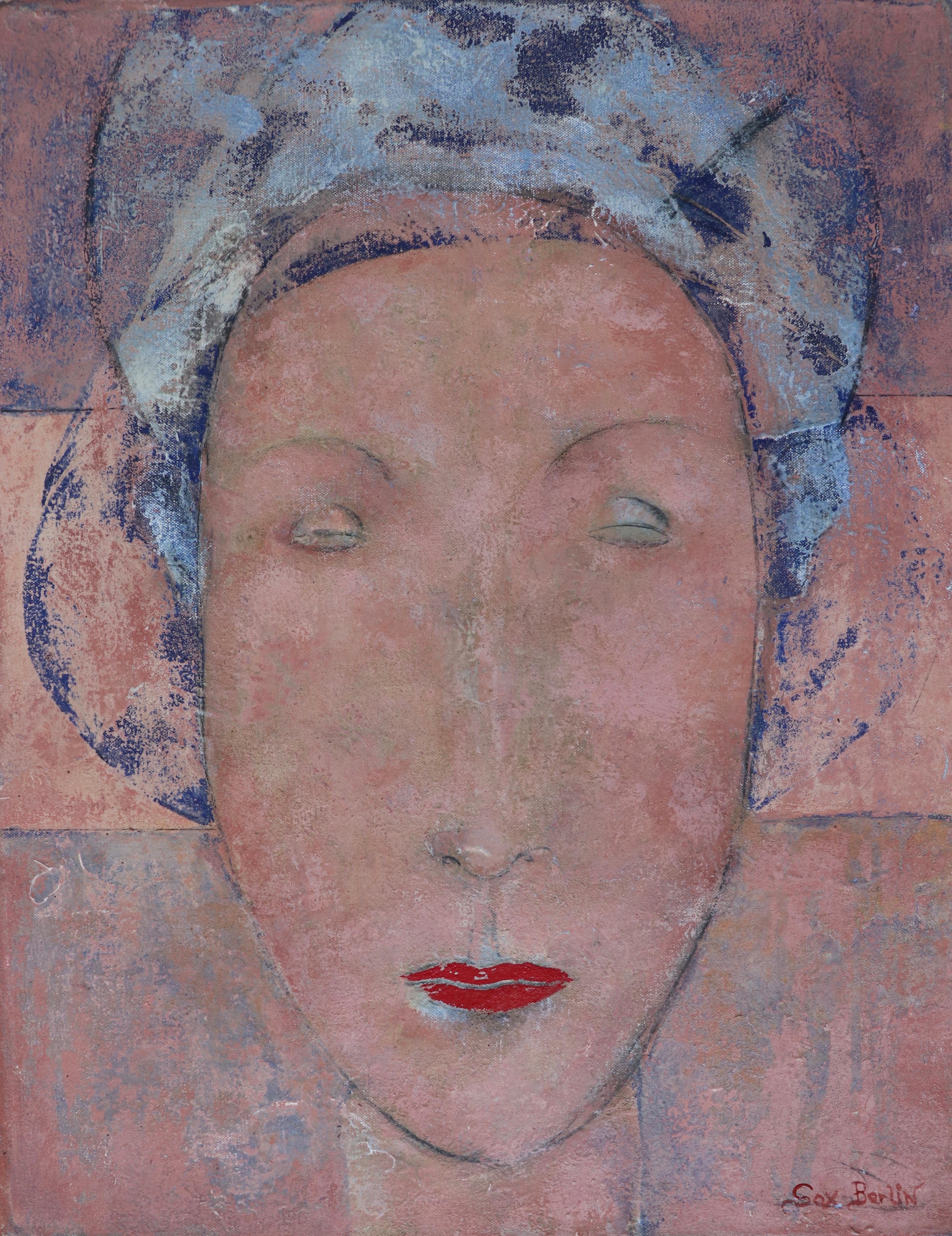Sax Berlin Portrait Painting – "Frau". Zeitgenössisches figuratives Ölgemälde