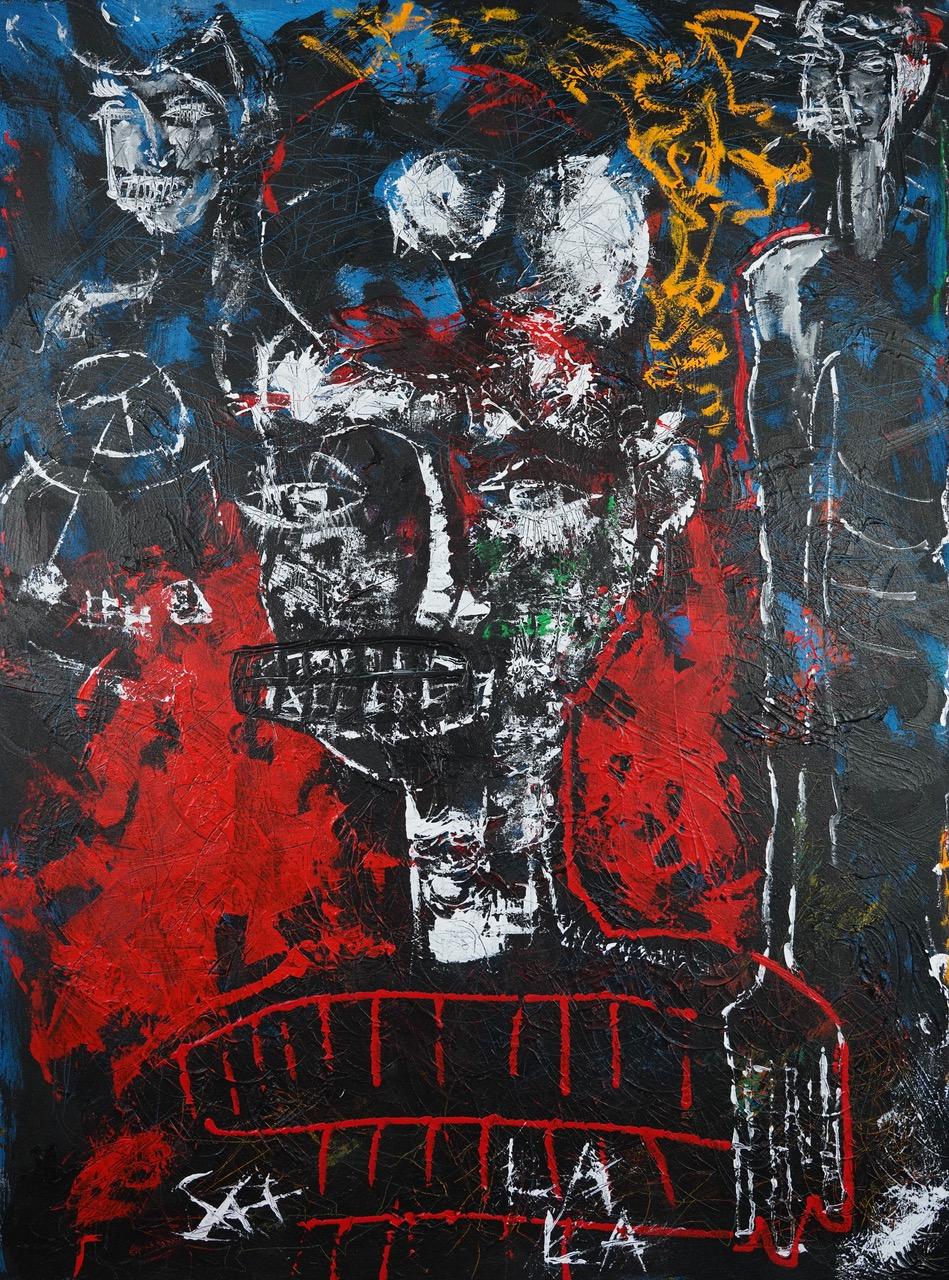 Sax Berlin Abstract Painting – Mark Jenkins in La La Land : Contemporary  Ölgemälde