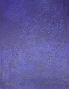 "Monochrome Blue" Peinture à l'huile abstraite contemporaine