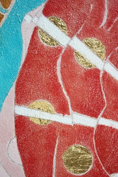 Musikalische Emanationen Zeitgenössische figurative Öl- und Blattgoldmalerei von Sax Berlin