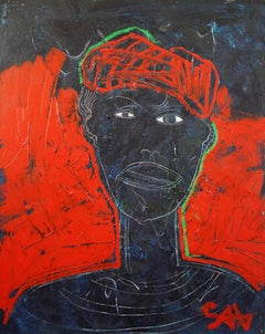 Ángel de la Guarda de Nueva York. Óleo figurativo neoexpresionista contemporáneo