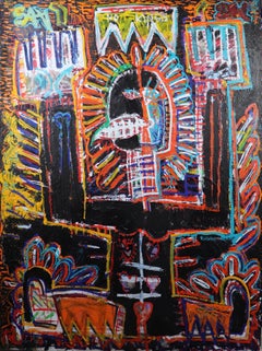 One Route : No Kings.( Wisdom of Washington ). Contemporary Neo Expressionist