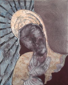 Pieta: Contemporary  figurative oil painting by Sax Berlin