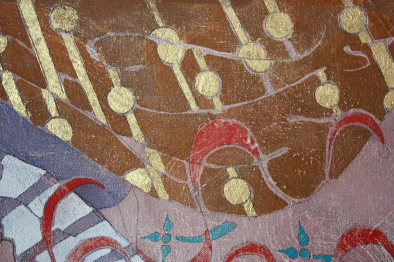 Sacerdotisa de las Flores - Figurative Painting Gris de Sax Berlin