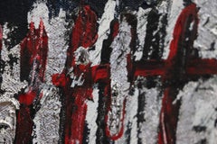 Roter Schädel.  Zeitgenössische neoexpressionistische Malerei