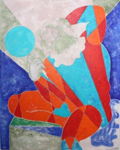 Reflexion im Sonnenstrahl Motley. Zeitgenössisches figuratives Ölgemälde