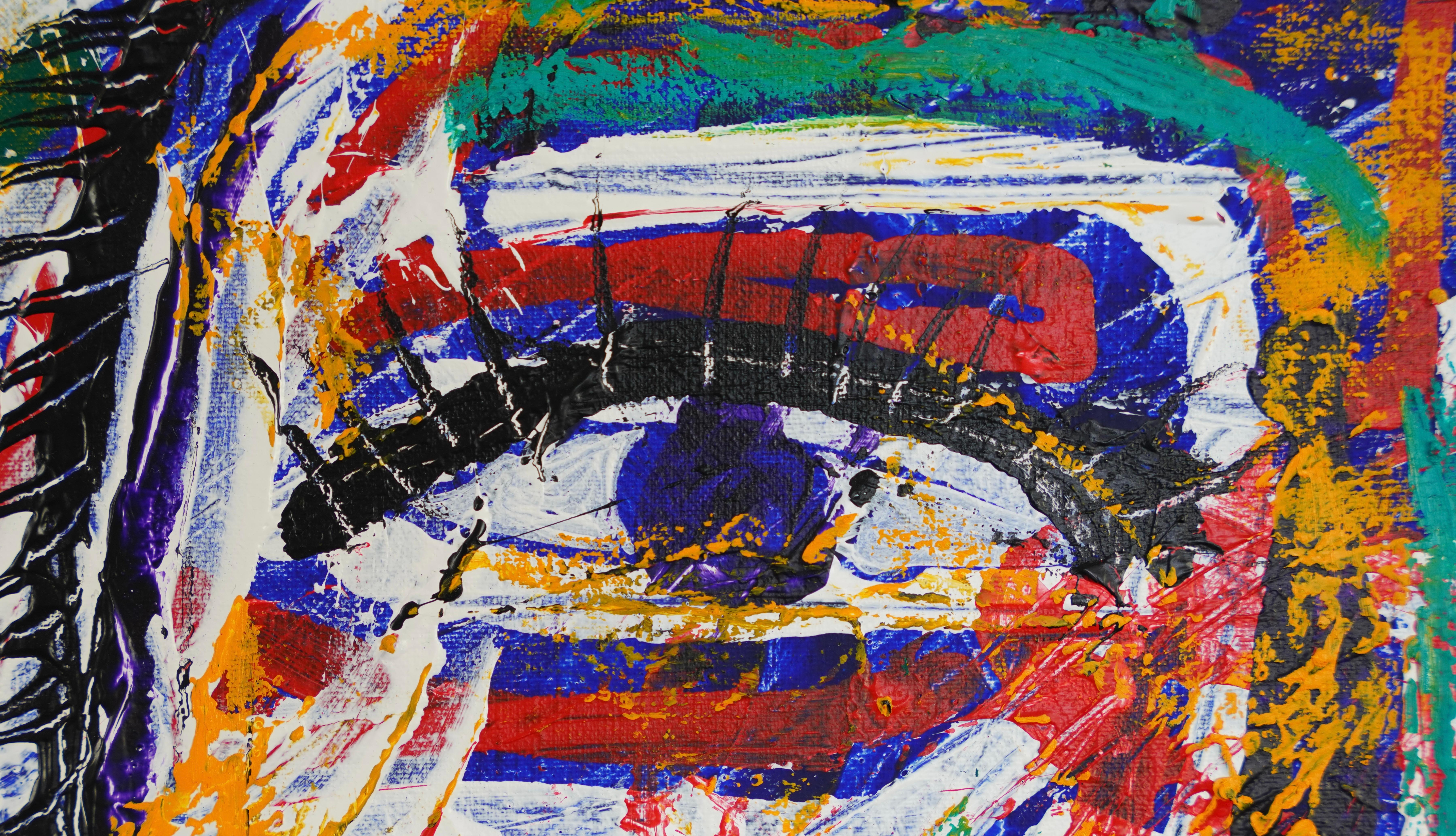 Ripristina la libertà. Pittura ad olio figurativa contemporanea - Painting di Sax Berlin