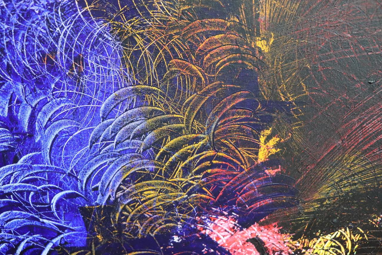 Fuerzas Rítmicas Dinámicas.  Pintura Surrealista Contemporánea - Painting Abstracto de Sax Berlin