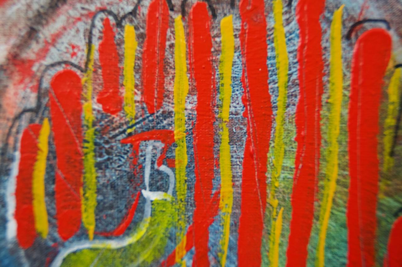Sax In Der Stadt (Braun), Figurative Painting, von Sax Berlin