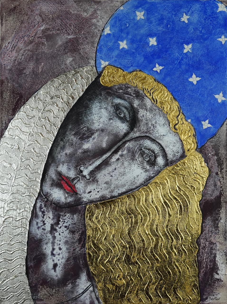 "Shooting Star."  Contemporary Mixed Media Figurative Painting by Sax Berlin