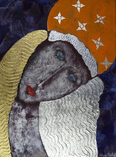 Shooting Star III.  Contemporary Figurative Mixed Media Painting