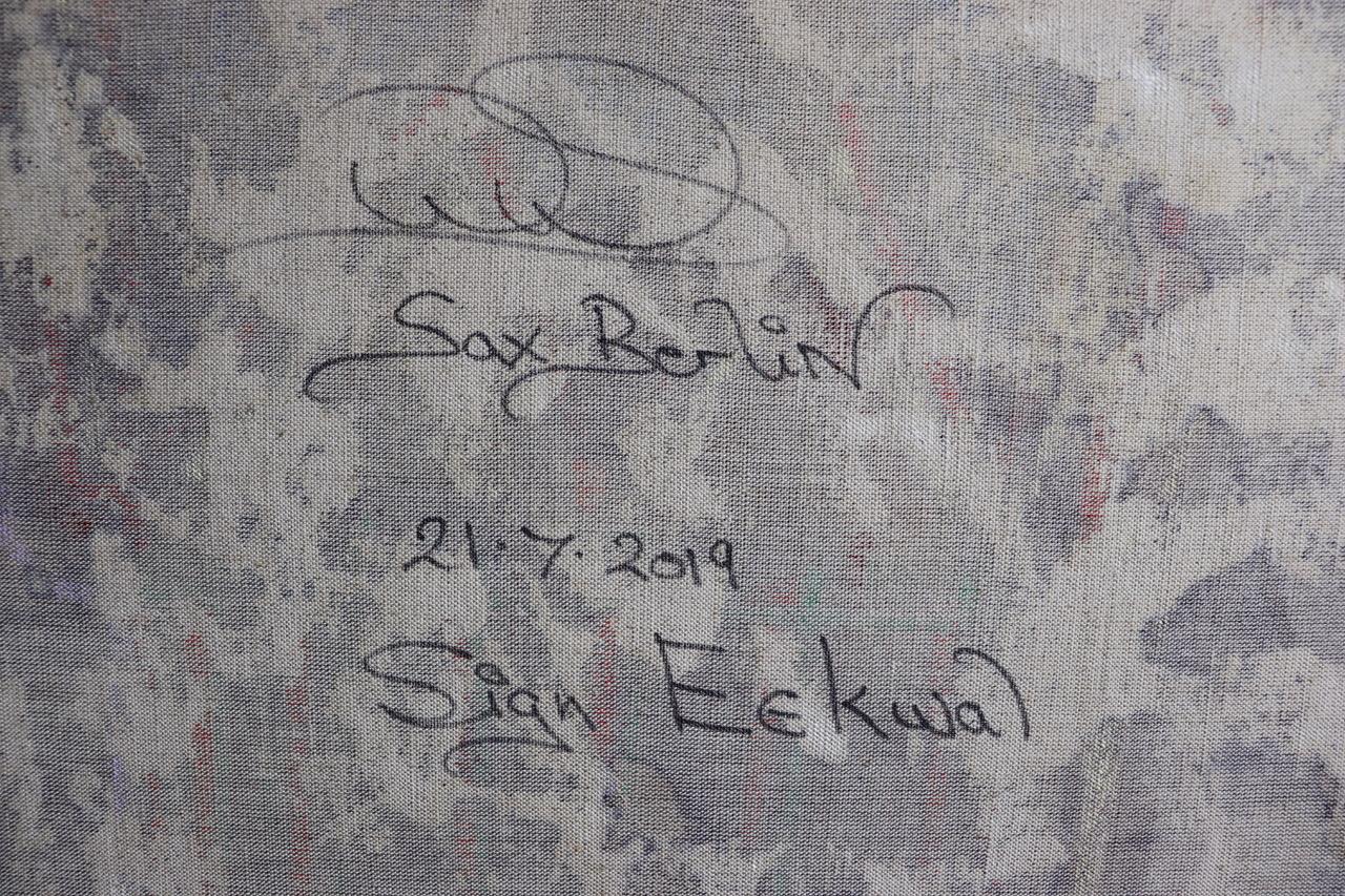 Sign Eekwal:  Contemporary Neo Expressionist Oil Painting For Sale 1