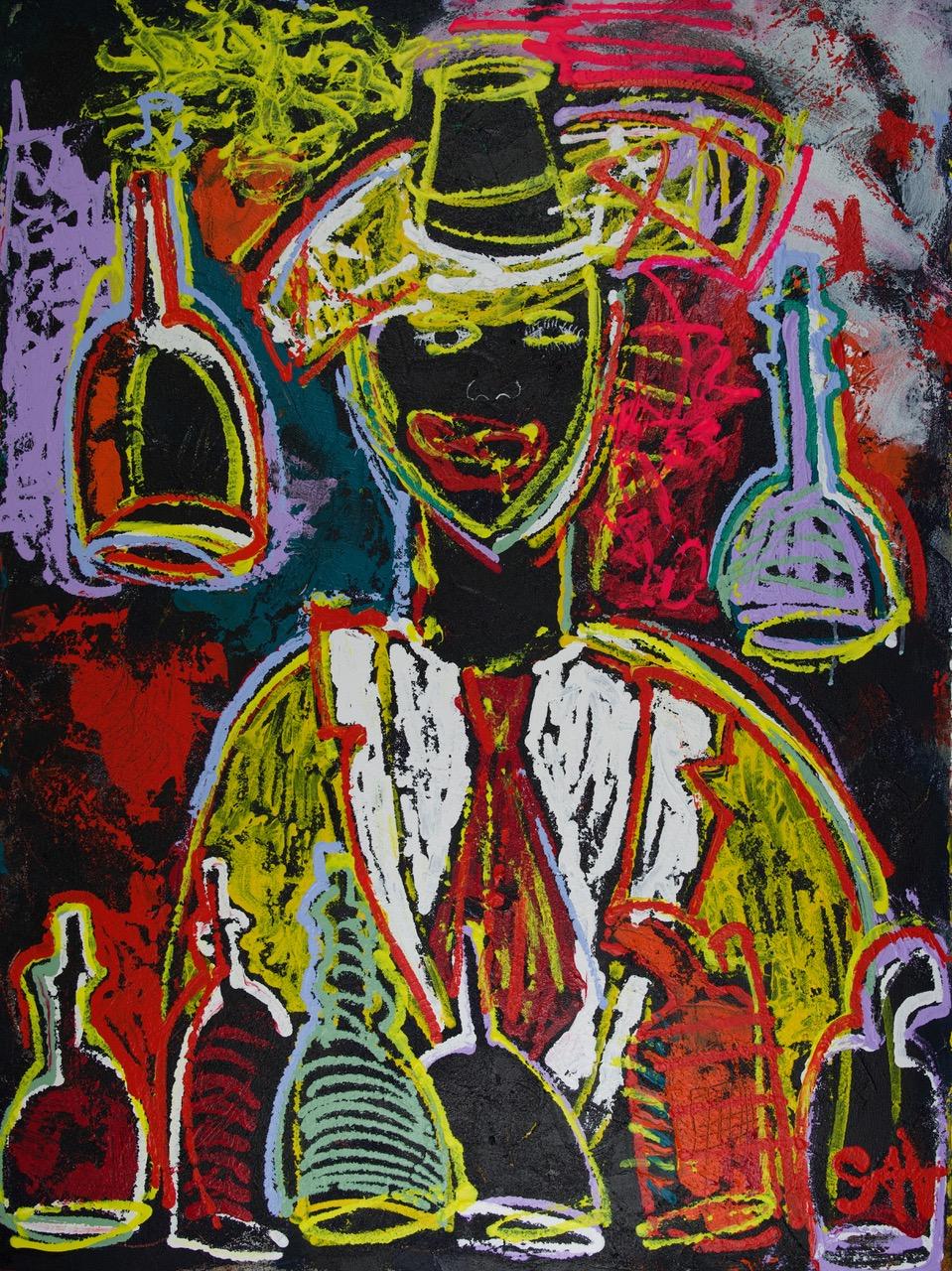 Figurative Painting de Sax Berlin - "San Emilión".  Pintura al óleo figurativa contemporánea