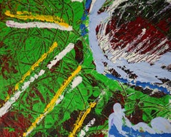 "Stop The Hatred". Contemporary Neo Expressionist Oil Painting