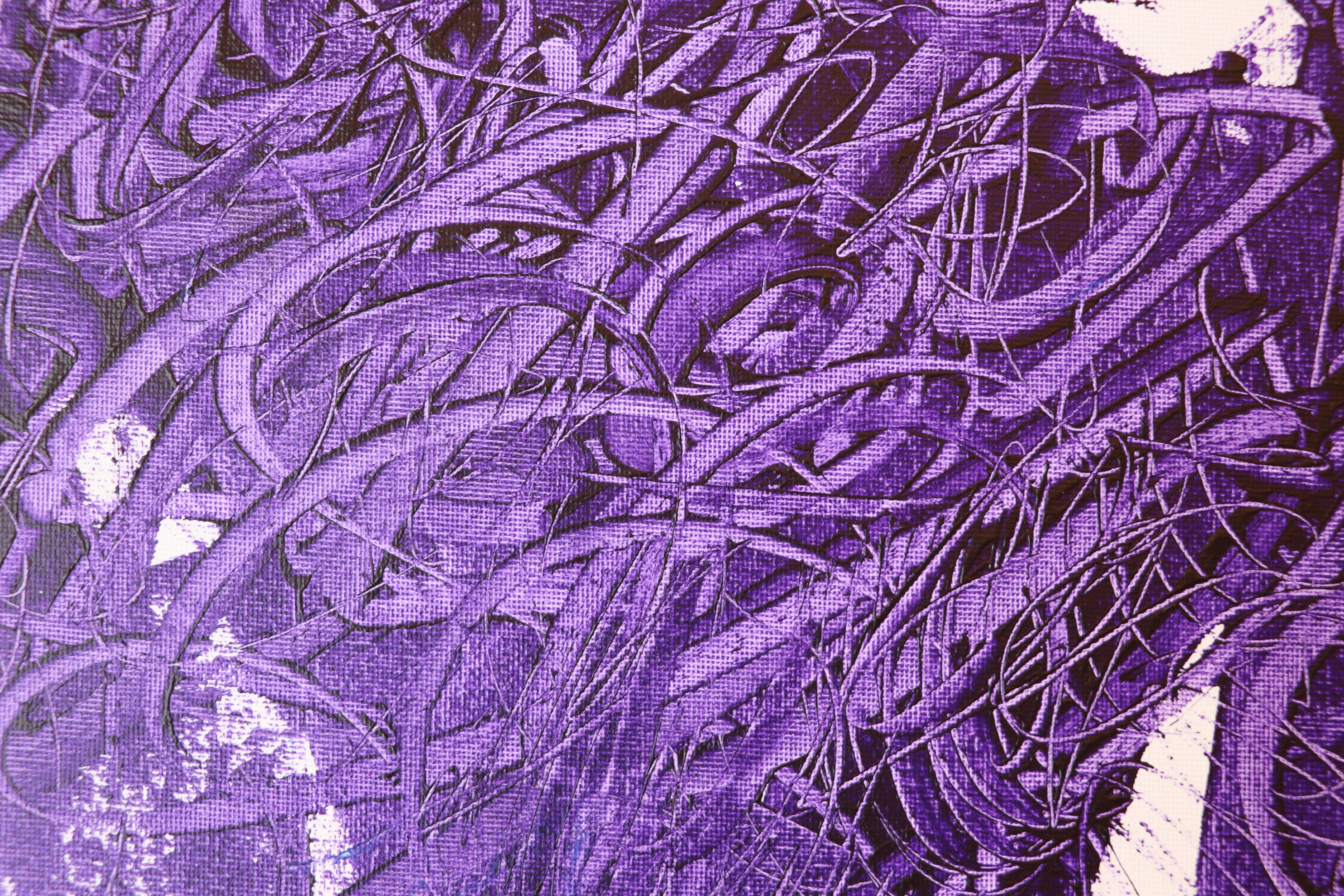 Collezione surrealista numero 5. Pittura astratta contemporanea - Abstract Painting Viola di Sax Berlin