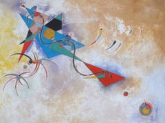 Elementi sinfonici: Pittura astratta contemporanea olio su tela di Sax Berlin