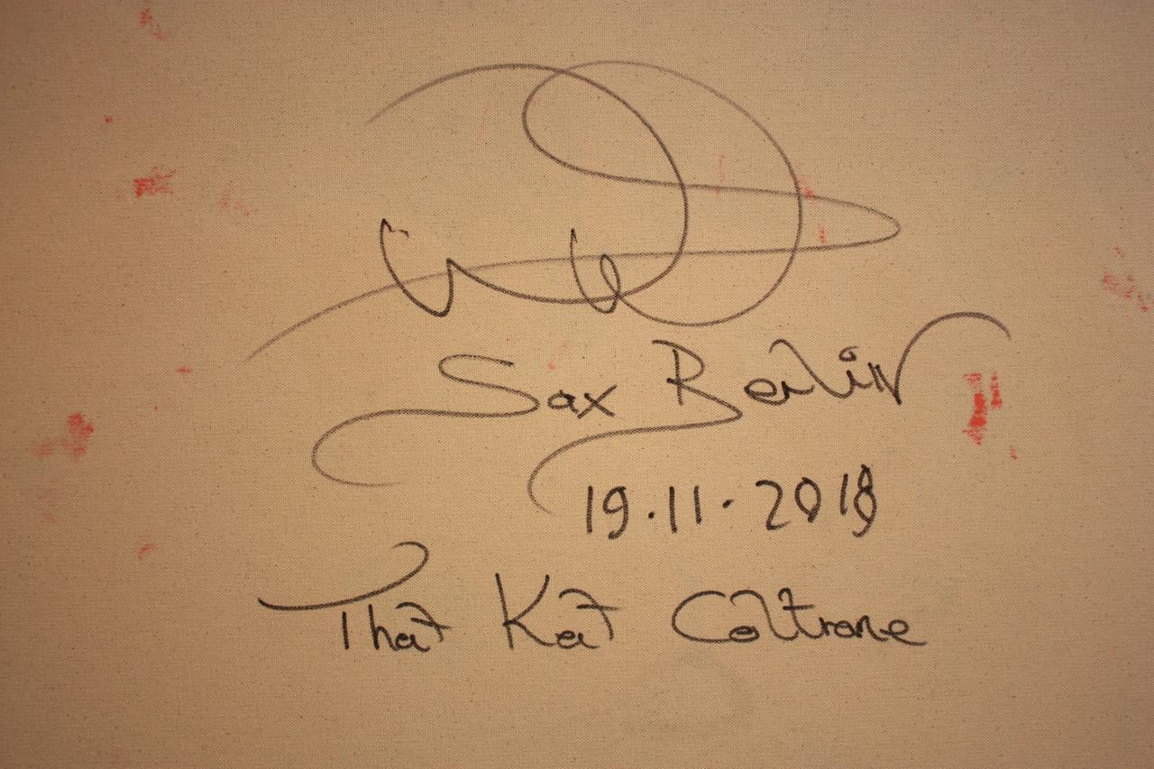 That Kat Coltrane, Neoexpressionistisches Porträt von John Coltrane von Sax Berlin im Angebot 2