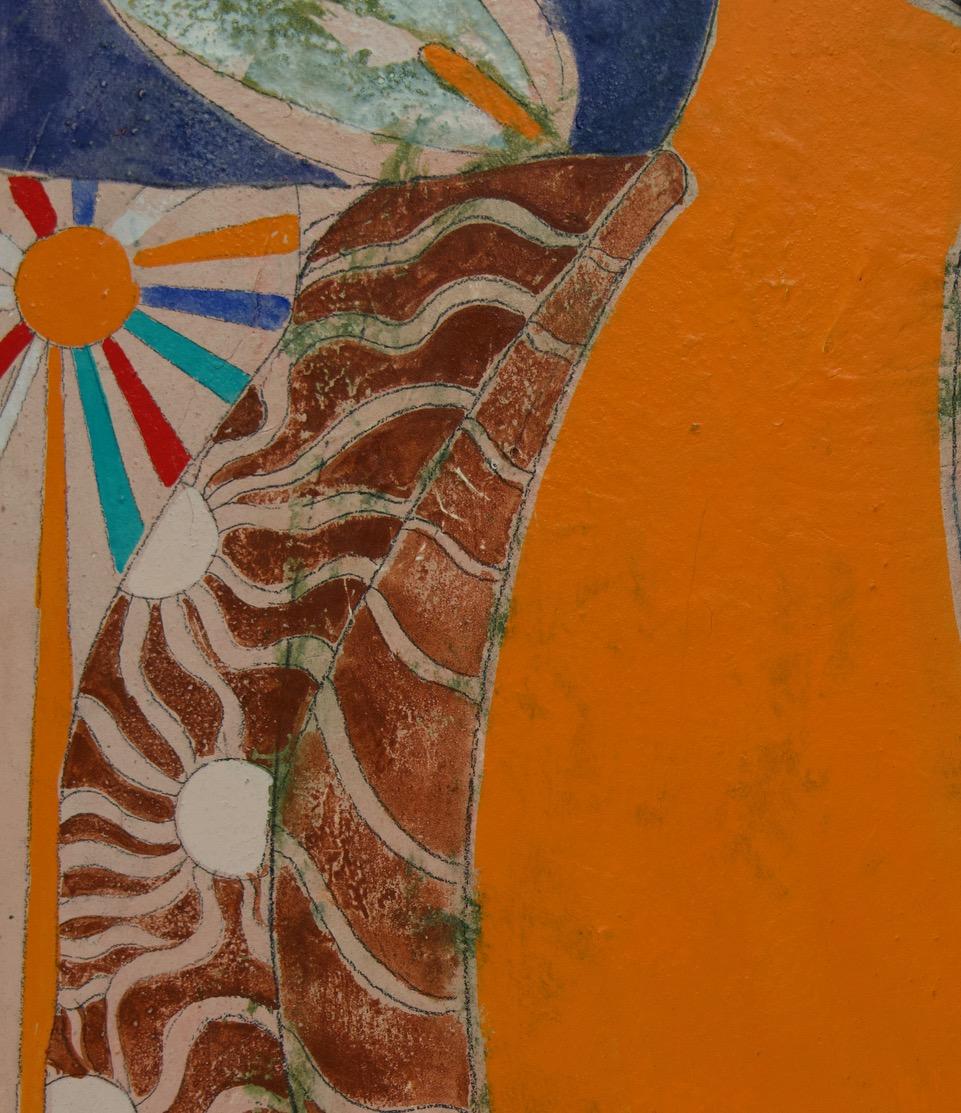 Soulful and spiritual she gazes deep into the innermost sanctum of being. She is not a portrait of one woman she is a representation of all women. Strength with nurture, solace with understanding, the spirit of She. It takes a very special artist to