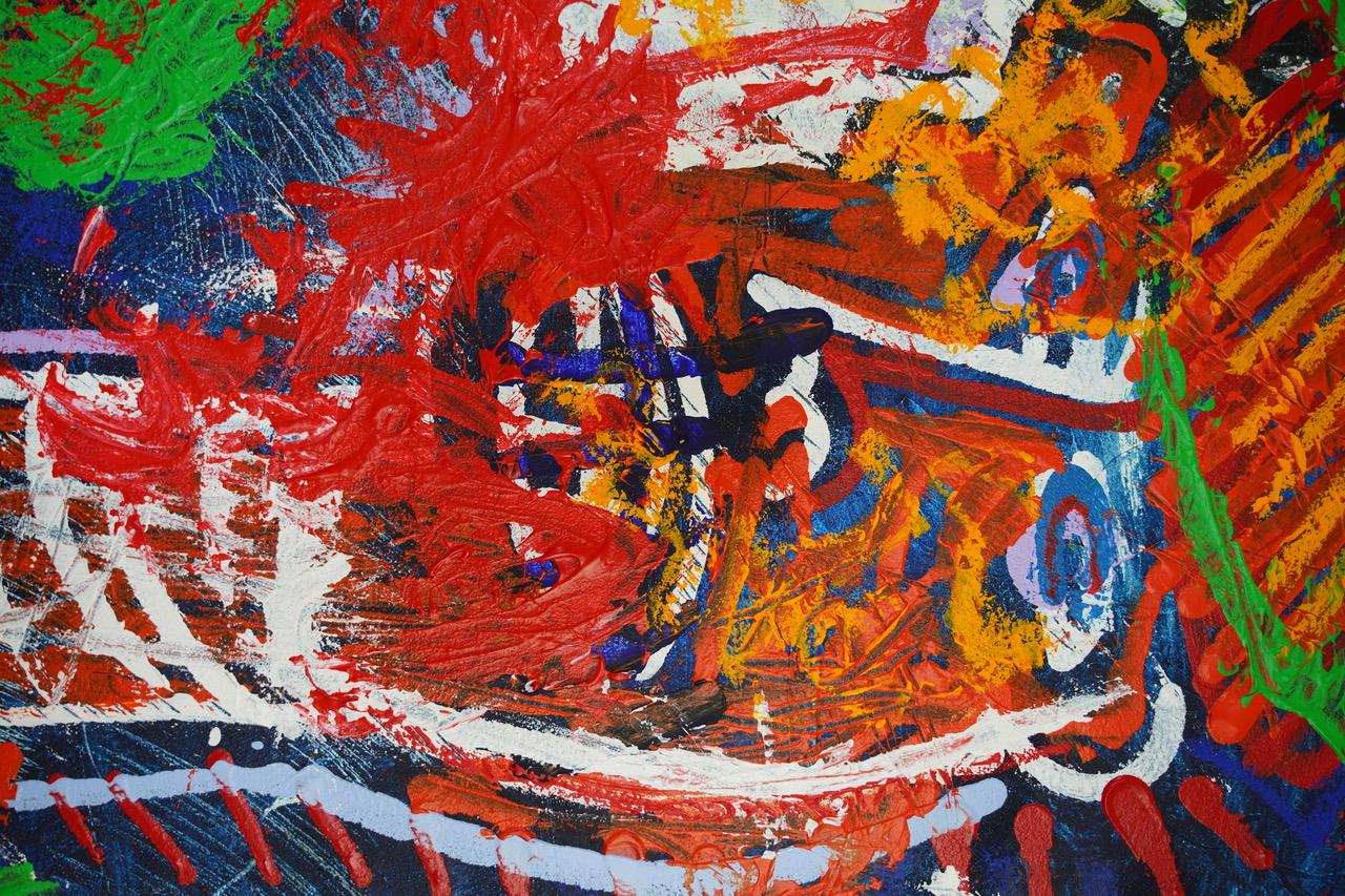 La Tripulación de Down Crown. Pintura al óleo neoexpresionista - Painting de Sax Berlin