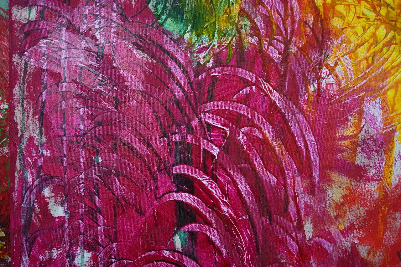 Le erbe che cadono e le bugie che cadono:  Pittura ad olio astratta contemporanea - Painting Espressionismo astratto di Sax Berlin