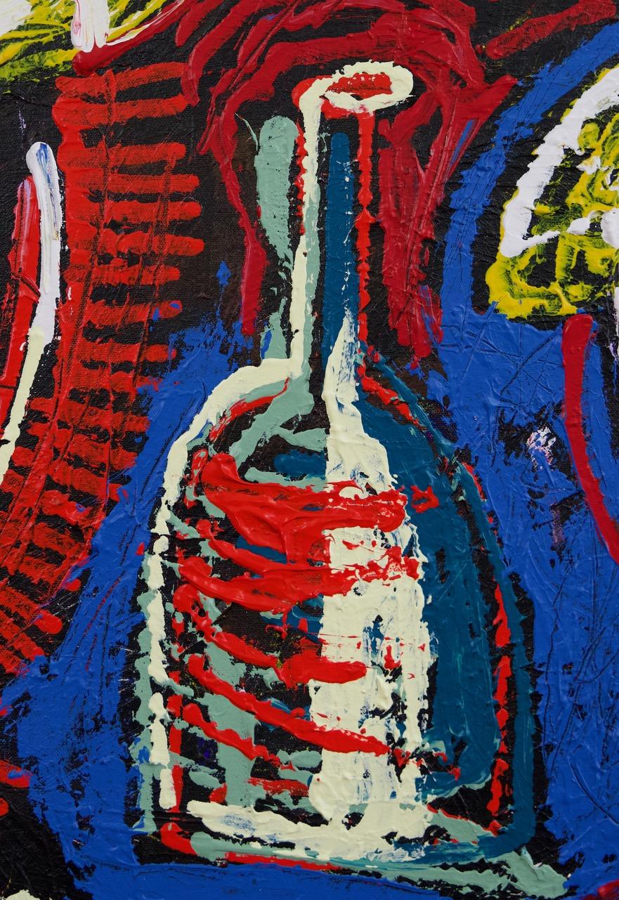 Vignerons:  Pittura ad olio neo espressionista contemporanea di grandi dimensioni - Painting Neoespressionismo di Sax Berlin