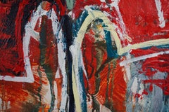 Sabiduría de Washington: Sin reyes.  Pintura al óleo neoexpresionista contemporánea