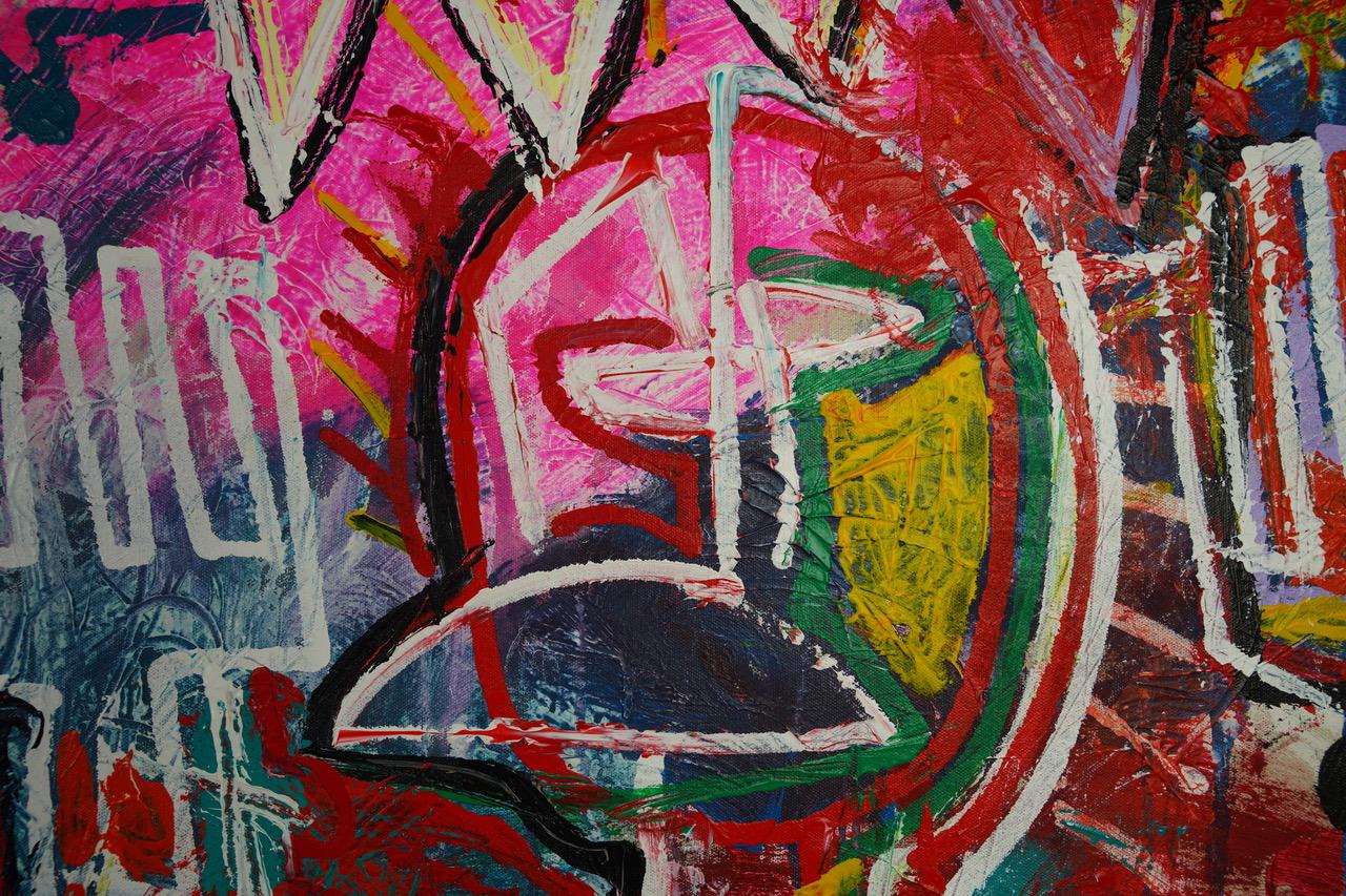 Washingtons Weisheit: keine Könige.  Contemporary Neo Expressionist Ölgemälde (Braun), Figurative Painting, von Sax Berlin