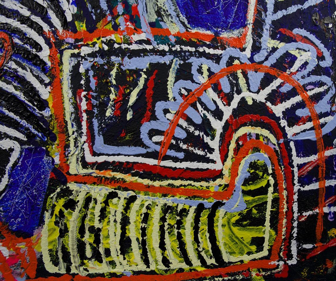 Wir kommen in Frieden:  Zeitgenössisches figuratives Gemälde im Angebot 1