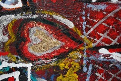 "Westside Watchdawg : The Golden Hearted".  Large Neo Expressionist Oil Painting