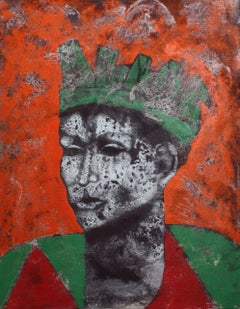 Arlecchino dalla faccia bianca, pittura figurativa contemporanea