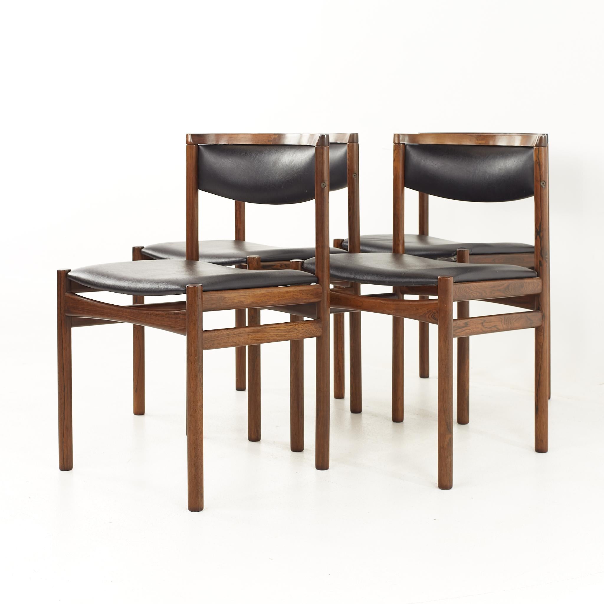 Mid-Century Modern Sax Mobler Mid Century Danish Rosewood Dining Chairs, Set of 4