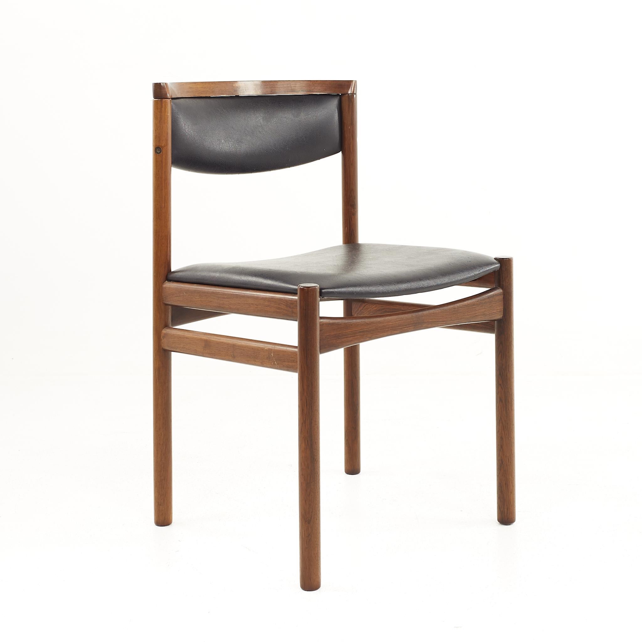 Sax Mobler Mid Century Danish Rosewood Dining Chairs, Set of 4 In Good Condition In Countryside, IL