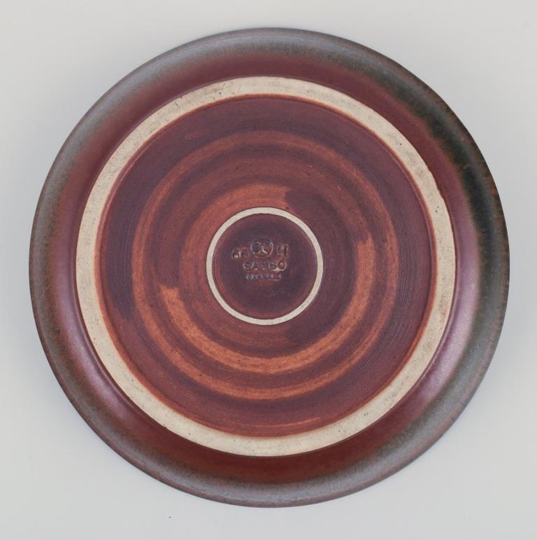 Mid-20th Century Saxbo, Denmark. Ceramic bowl with brown glaze. Approx. 1940s. For Sale