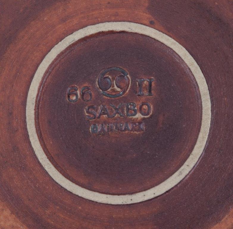 Saxbo, Denmark. Ceramic bowl with brown glaze. Approx. 1940s. For Sale 1