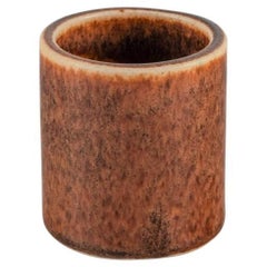 Saxbo, Vaso in ceramica smaltata con smalto marrone, metà del XX secolo