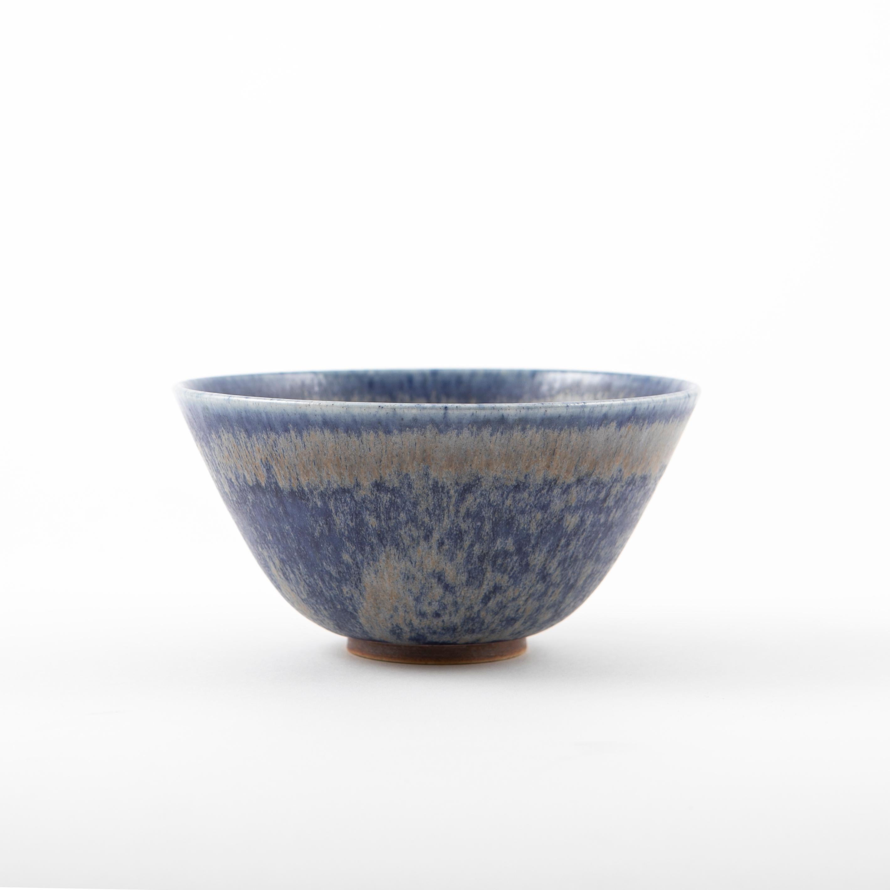 Danish Saxbo Blue Glazed Stoneware Bowl