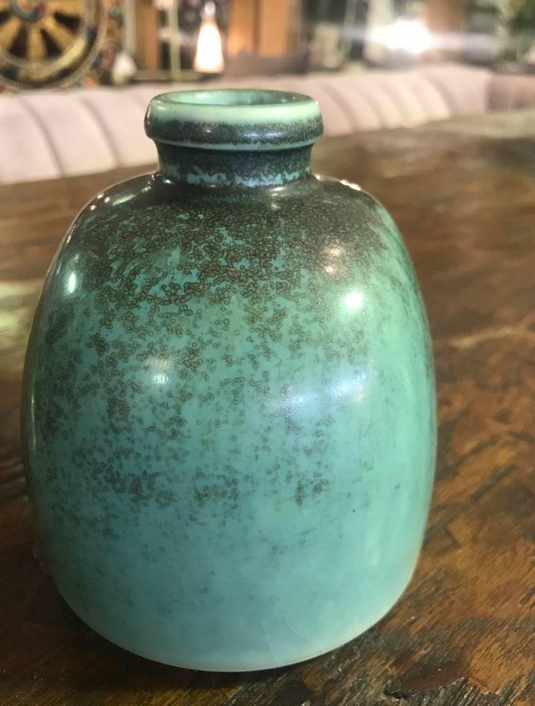 Saxbo Glazed Stoneware Vase/Vessel by Danish Designer Eva Staehr Nielsen In Excellent Condition In Studio City, CA