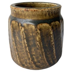 Saxbo glazed vase ceramic/stoneware by Edith Sonne , signed/marked