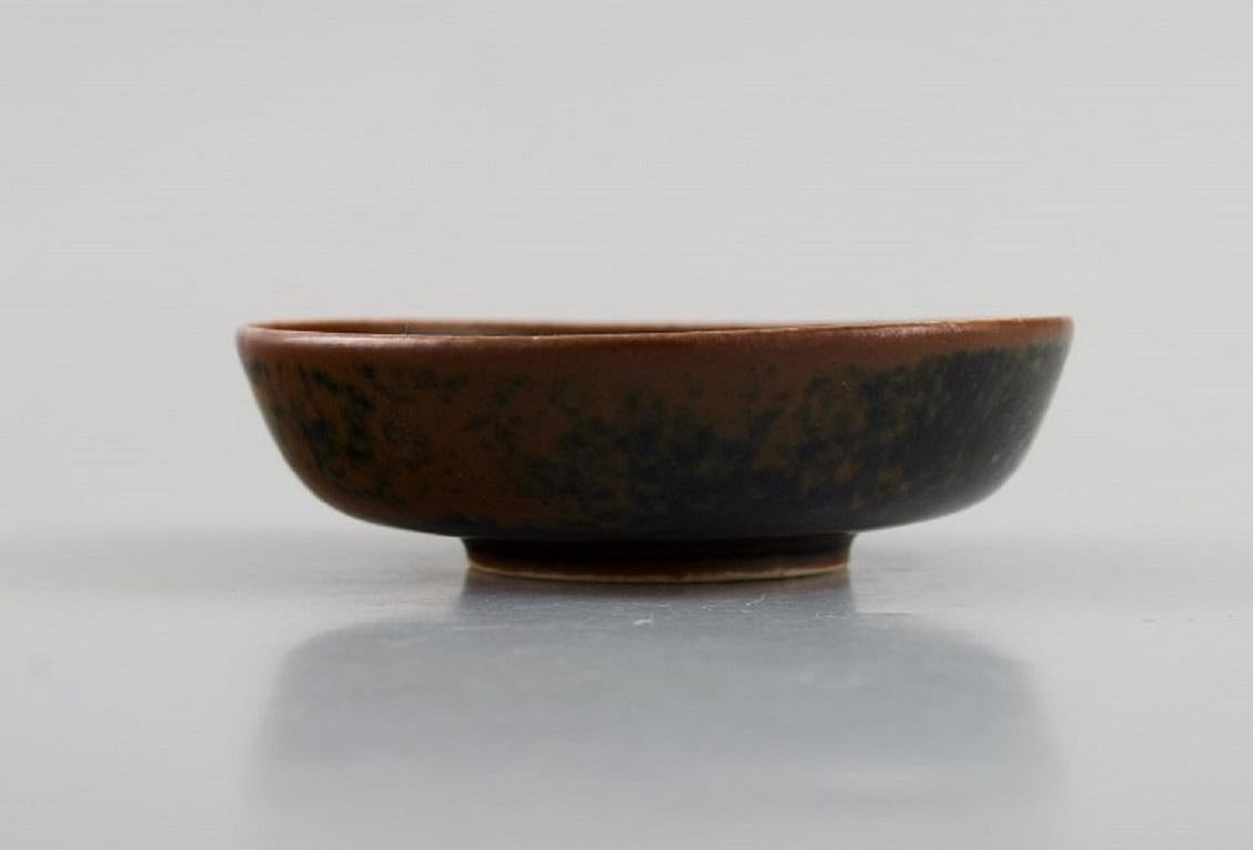Danish Saxbo Miniature Bowl in Glazed Ceramics, Mid-20th C. For Sale